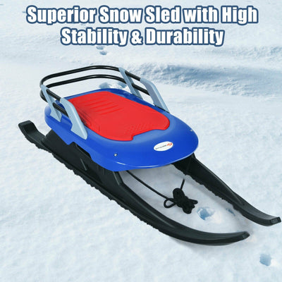 Parent's Choice Sturdy Foldable Metal Snow Sled with Pull Rope - Avionnti