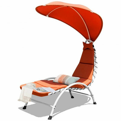 Patio Hanging Swing Hammock Chaise Lounger Chair With Canopy - Avionnti