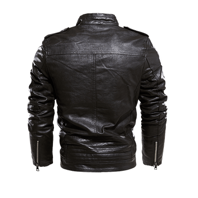 Patriot Biker Black Leather Jacket For Men - Avionnti