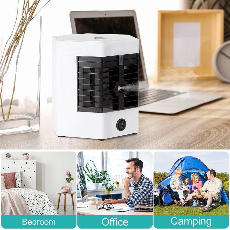 Portable 3-In-1 Mini Air Conditioner USB Humidifier Cooler With Handle - Avionnti