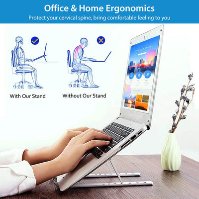 Portable Multifunctional Laptop Desk Stand Riser With 7 Angles - Avionnti