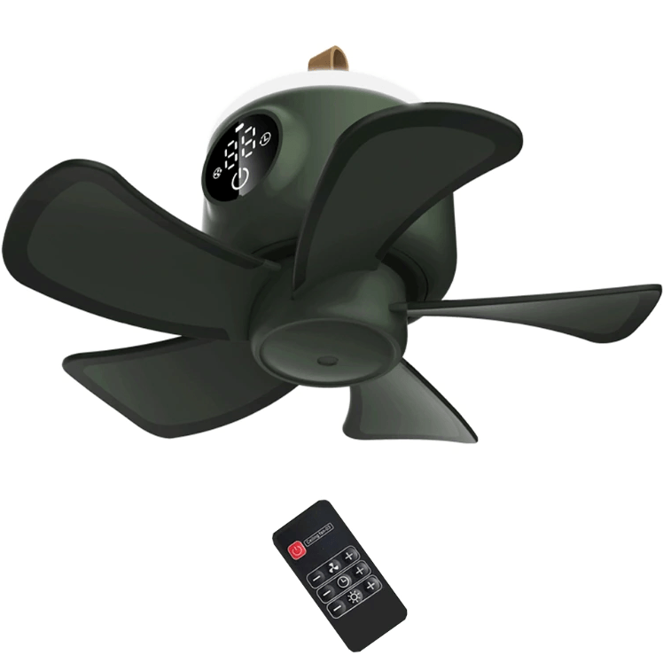 Portable Outdoor Remote Control Camping Fan With LED Lamp - Avionnti