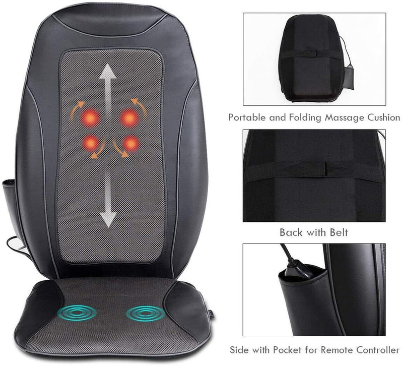 Portable Shiatsu Vibration Massage Chair Seat Cushion - Avionnti