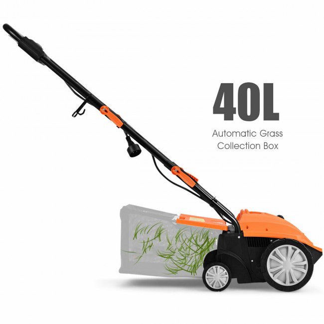 Powerful 2-In-1 Electric Lawn Scarifier Grass Dethatcher With 40L Bag - Avionnti