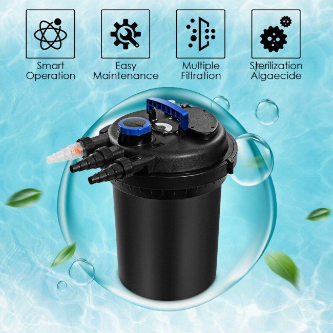 Powerful Cleaning 4000 Gallon Pond Pressure Bio Filter With UV Light - Avionnti