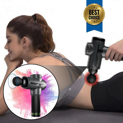 Powerful Rechargeable Deep Muscle Massager Gun With 4 Massage Heads - Avionnti