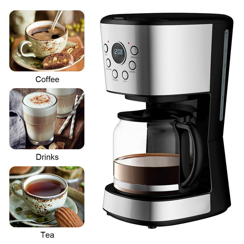PREMIER 12-Cup LCD Display Coffee Maker Brew Machine - Avionnti