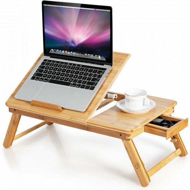Premier Bamboo Multifunctional Laptop Desk with Heat-Dissipation Top - Avionnti