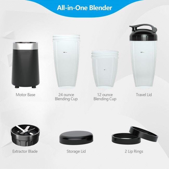 Premium 1000W Portable Blender With 6-Blade Design - Avionnti