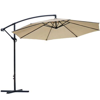 Premium 10ft Large Offset Outdoor Patio Cantilever Umbrella - White - Avionnti