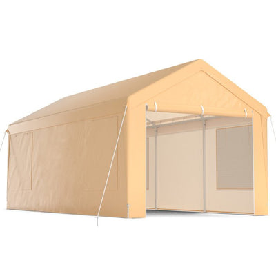 Premium 10x20ft Steel Portable Carport Canopy With Removable Sidewalls - Avionnti