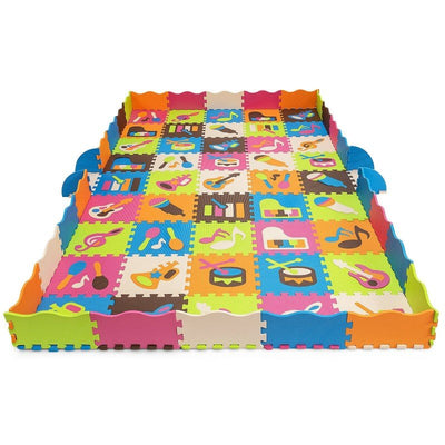 PREMIUM 125 Pieces Non-Toxic Baby Foaming Play Mat with Fence - Avionnti
