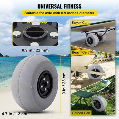 Premium 2-Pack Replacement Beach Balloon Sand Tires With Air Pump - Avionnti