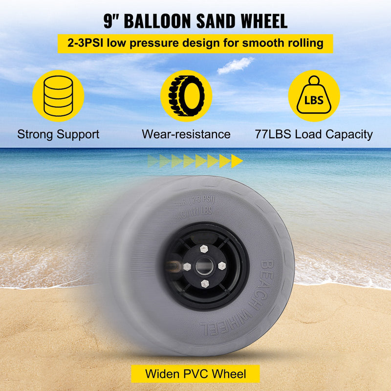 Premium 2-Pack Replacement Beach Balloon Sand Tires With Air Pump - Avionnti