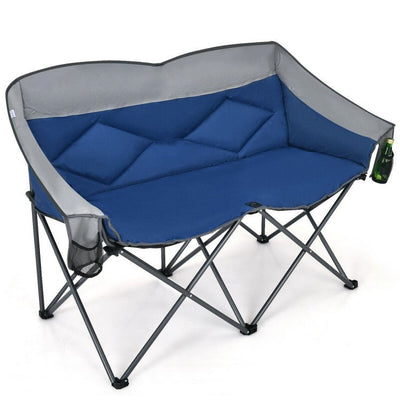 Premium 2-Seater Padded Folding Camping Chair With Carrying Bag - Avionnti