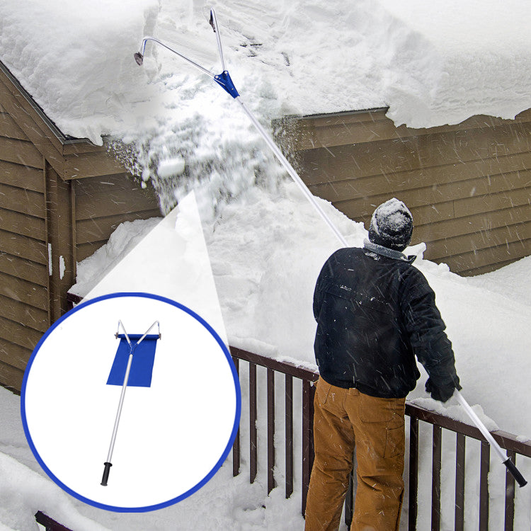 Premium 21" Roof Snow Rake Removal Tool with Adjustable Handle Roof Rake