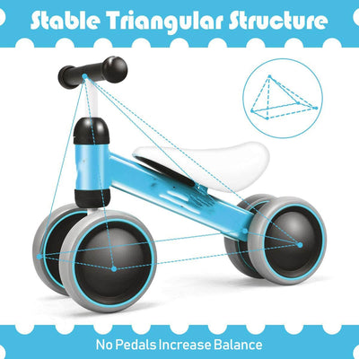 PREMIUM 4-Wheels Pedal-Free Balance Bike Toys For Baby & Kids - Avionnti