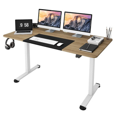 Premium 55 Inch Electric Height Adjustable Office Desk With Hook - Avionnti
