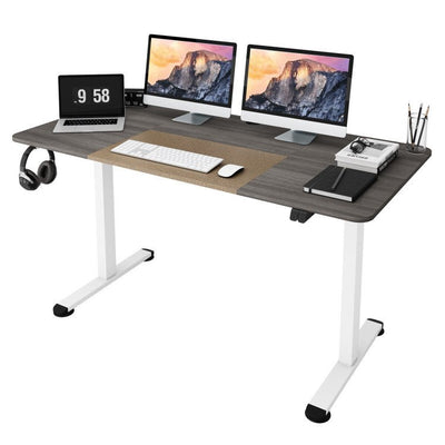 Premium 55 Inch Electric Height Adjustable Office Desk With Hook - Avionnti