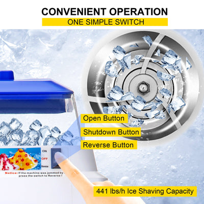 Premium 5L Commercial Ice Shaver Electric Machine With Hopper - Avionnti