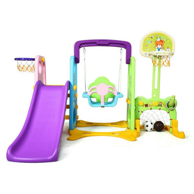Premium 6-In-1 Toddler Slide And Swing Playsets For Indoor Outdoor - Avionnti