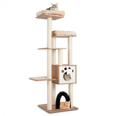 Premium 6-Level Indoor Cat Tree Tower With Platform Scratching Posts - Avionnti