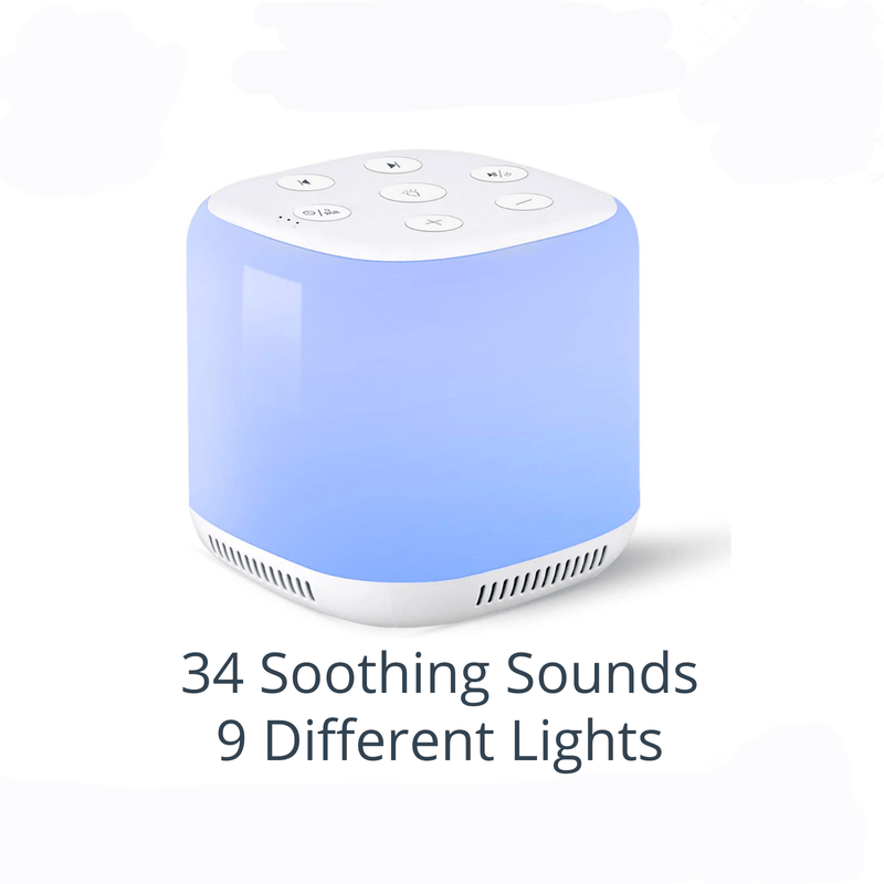 Premium Baby White Noise Sleep Sound Machine With 9 Soft Night Lights - Avionnti