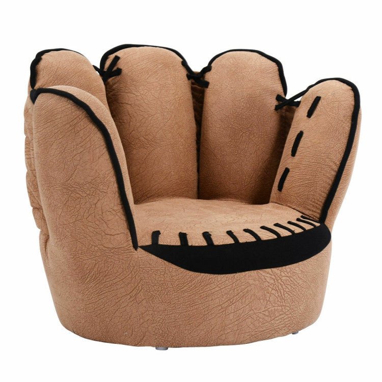 Premium Baseball Glove Shaped Kids Comfy Sofa Couch With Antiskid Pads - Avionnti