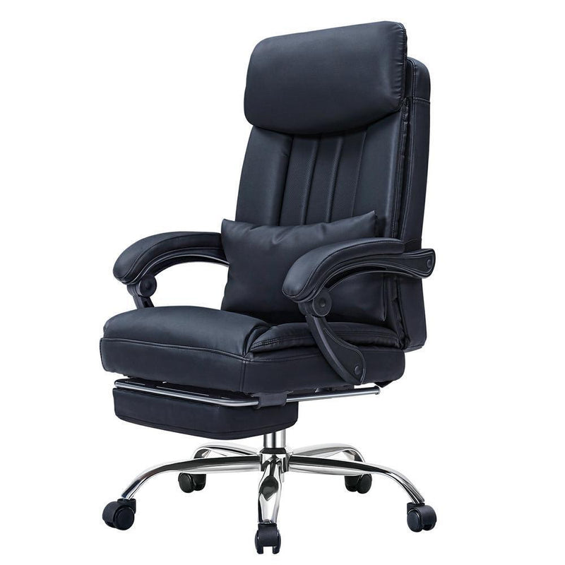 Premium Faux Leather Office Ergonomic Recliner Chair With Footrest - Avionnti