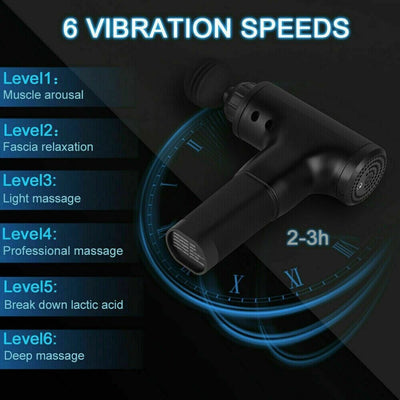 Premium Full Body Deep Muscle Percussion Massager Gun With 6 Speeds - Avionnti