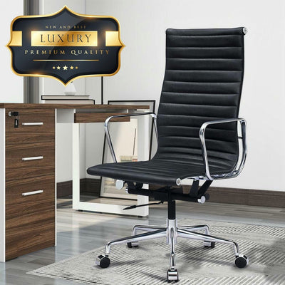 Premium Genuine Leather Office High Back Swivel Ergonomic Chair - Avionnti
