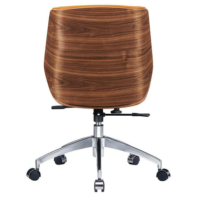 Premium Genuine Leather Office Low Back Swivel Chair With Plywood - Avionnti