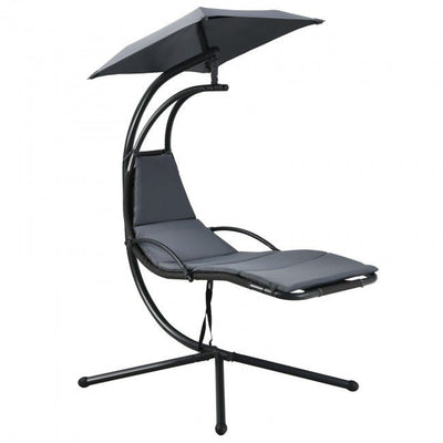 Premium Hanging Patio Chair Stand Chaise Lounge Swing Chair W/ Canopy - Avionnti
