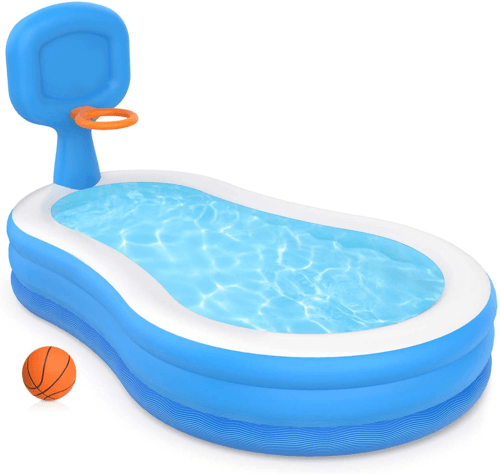 Premium Inflatable Blow Up Swimming Pool With Basketball Hoop - Avionnti