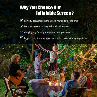 Premium Inflatable Outdoor Movie Projector Screen with Blower - Avionnti