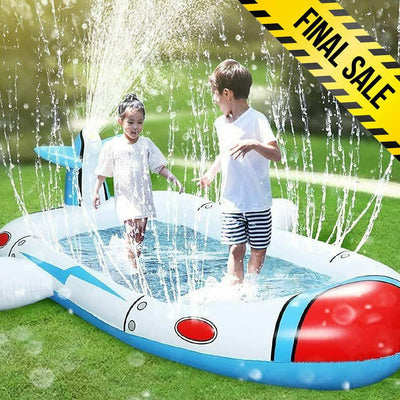 Premium Inflatable Spaceship Swimming Pool With Sprinkler Splash Pad - Avionnti