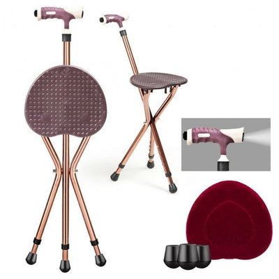 Premium Lightweight Folding Walking Stick Canes Chair With Light - Avionnti
