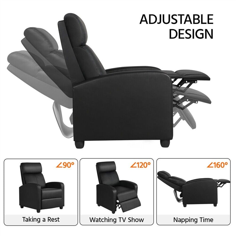 Premium PU Leather Comfort Recliner Sofa Chair With 3 Relaxation Modes - Avionnti