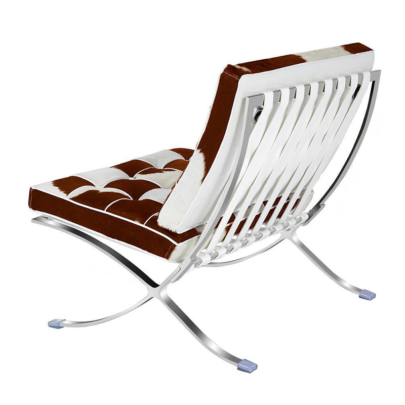 Premium Real Horsehair Barcelona Lounge Chair With Steel Frame - Avionnti