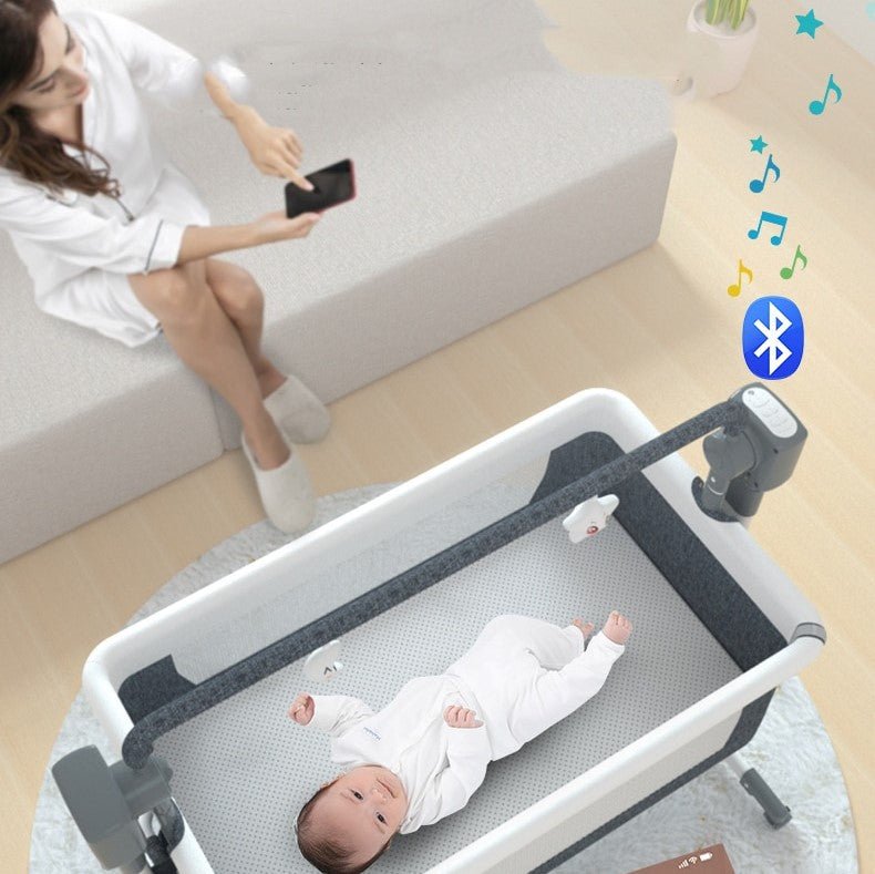 Premium Smart Baby Crib Multifunctional Bedding Cradle With Remote - Avionnti