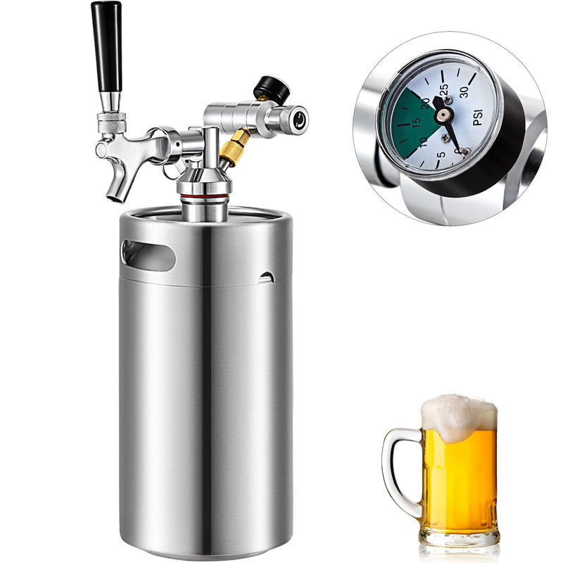 Premium Stainless Steel 135oz Beer Keg Dispenser Kegerator Kit - Avionnti