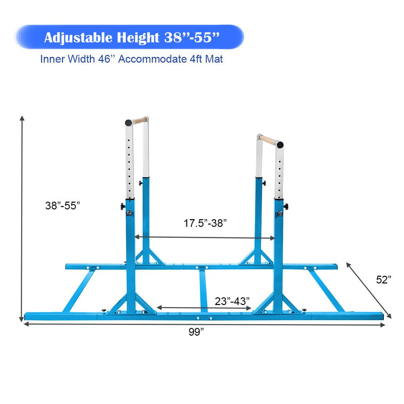 Premium Sturdy Double Gymnastics Training Bar with Adjustable Height - Avionnti