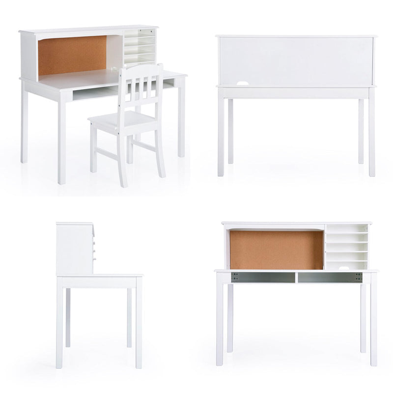 Premium Wooden Computer Desk And Chair Set For Kids With Multi Storage - Avionnti