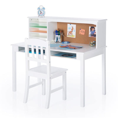 Premium Wooden Computer Desk And Chair Set For Kids With Multi Storage - Avionnti
