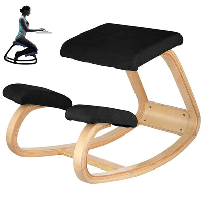 Premium Wooden Ergonomic Kneeling Chair Rocking Chair W/ Memory Seat - Avionnti