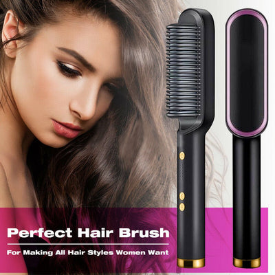 Professional 2-In-1 Hair Straightener Curler Hot Air Comb - Avionnti