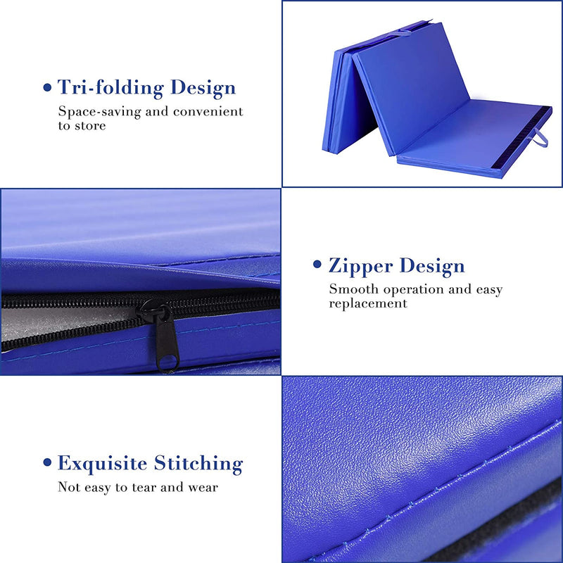 Professional 4-Panel Foldable Gymnastics Foam Tumbling Mat - Avionnti