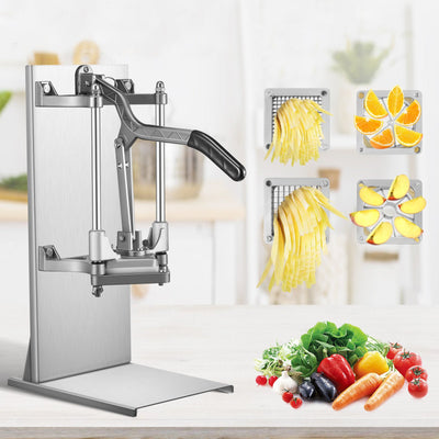 Professional French Fry Cutter Wall Mounted Vegetable Chipper 4 Blades - Avionnti