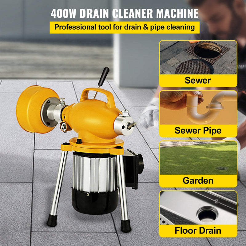 Professional Heavy-Duty 400W Sectional Electric Drain Cleaner - Avionnti