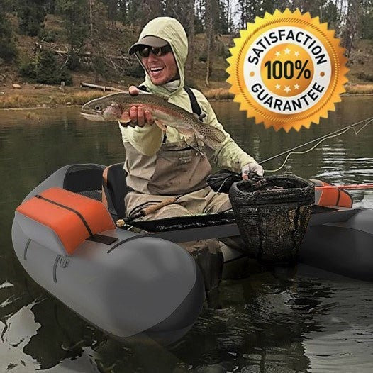 Resistant Inflatable Fishing Float Tube Boat with Large Storage Bags - Avionnti